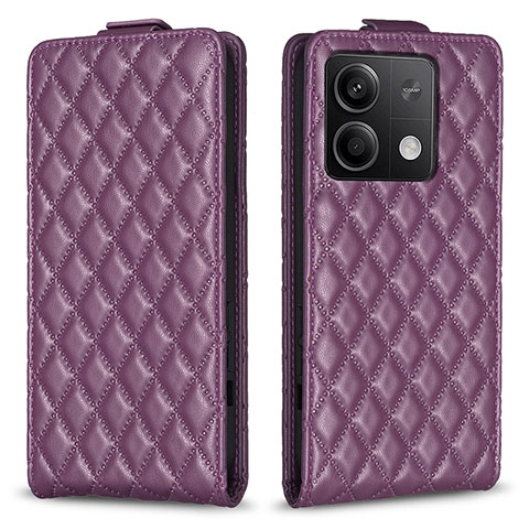 Custodia Portafoglio In Pelle Cover con Supporto B11F per Xiaomi Redmi Note 13 5G Viola