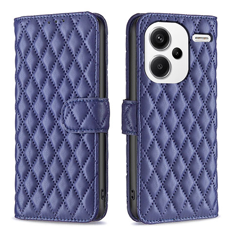 Custodia Portafoglio In Pelle Cover con Supporto B11F per Xiaomi Redmi Note 13 Pro+ Plus 5G Blu