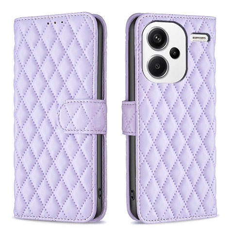 Custodia Portafoglio In Pelle Cover con Supporto B11F per Xiaomi Redmi Note 13 Pro+ Plus 5G Viola