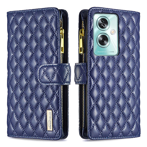 Custodia Portafoglio In Pelle Cover con Supporto B12F per Oppo A79 5G Blu