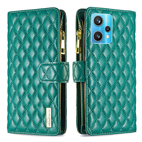 Custodia Portafoglio In Pelle Cover con Supporto B12F per Realme Narzo 50 Pro 5G Verde