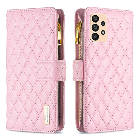 Custodia Portafoglio In Pelle Cover con Supporto B12F per Samsung Galaxy A33 5G Oro Rosa