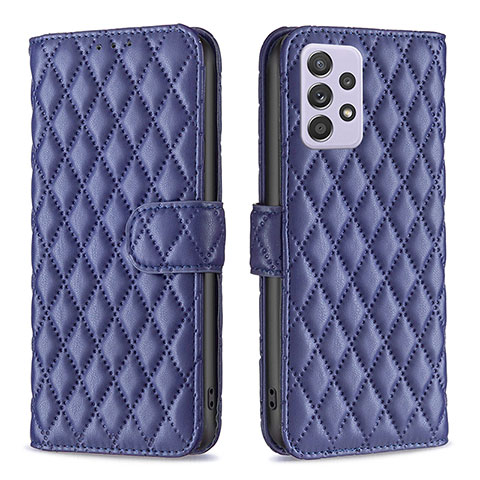 Custodia Portafoglio In Pelle Cover con Supporto B12F per Samsung Galaxy A52 4G Blu