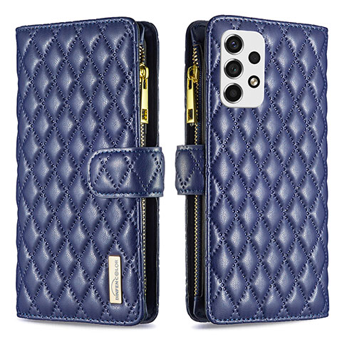 Custodia Portafoglio In Pelle Cover con Supporto B12F per Samsung Galaxy A53 5G Blu