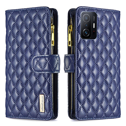 Custodia Portafoglio In Pelle Cover con Supporto B12F per Xiaomi Mi 11T Pro 5G Blu