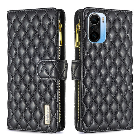 Custodia Portafoglio In Pelle Cover con Supporto B12F per Xiaomi Mi 11X Pro 5G Nero