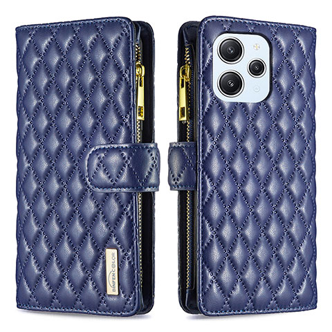 Custodia Portafoglio In Pelle Cover con Supporto B12F per Xiaomi Redmi 12 4G Blu