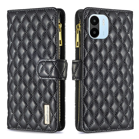 Custodia Portafoglio In Pelle Cover con Supporto B12F per Xiaomi Redmi A2 Nero