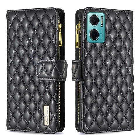 Custodia Portafoglio In Pelle Cover con Supporto B12F per Xiaomi Redmi Note 11E 5G Nero