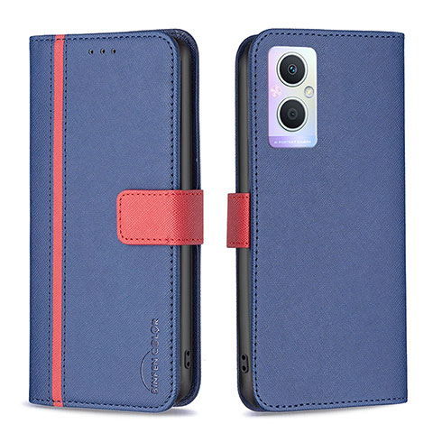 Custodia Portafoglio In Pelle Cover con Supporto B13F per OnePlus Nord N20 5G Blu