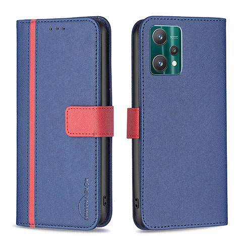 Custodia Portafoglio In Pelle Cover con Supporto B13F per Realme 9 Pro 5G Blu