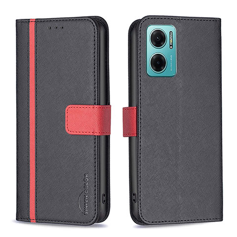 Custodia Portafoglio In Pelle Cover con Supporto B13F per Xiaomi Redmi 11 Prime 5G Nero