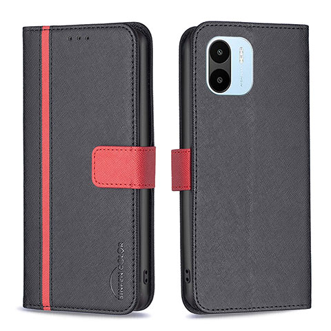 Custodia Portafoglio In Pelle Cover con Supporto B13F per Xiaomi Redmi A1 Nero