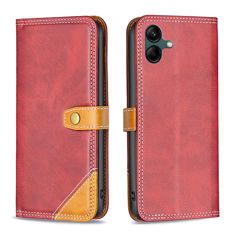 Custodia Portafoglio In Pelle Cover con Supporto B14F per Samsung Galaxy A04E Rosso