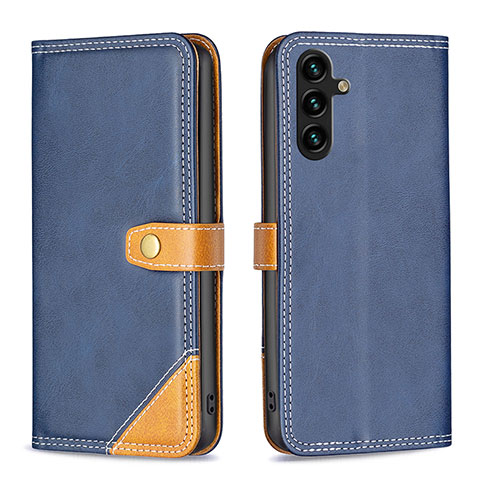 Custodia Portafoglio In Pelle Cover con Supporto B14F per Samsung Galaxy A04s Blu