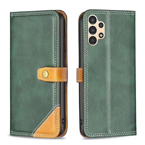 Custodia Portafoglio In Pelle Cover con Supporto B14F per Samsung Galaxy A13 4G Verde