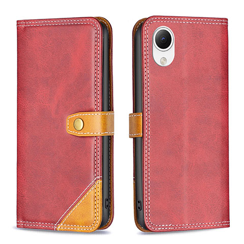 Custodia Portafoglio In Pelle Cover con Supporto B14F per Samsung Galaxy A23e 5G Rosso