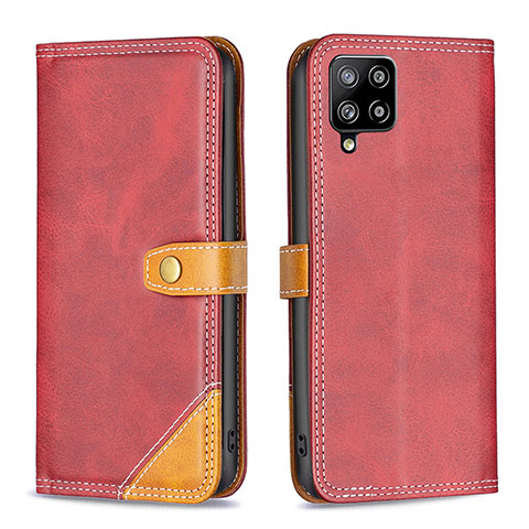 Custodia Portafoglio In Pelle Cover con Supporto B14F per Samsung Galaxy A42 5G Rosso