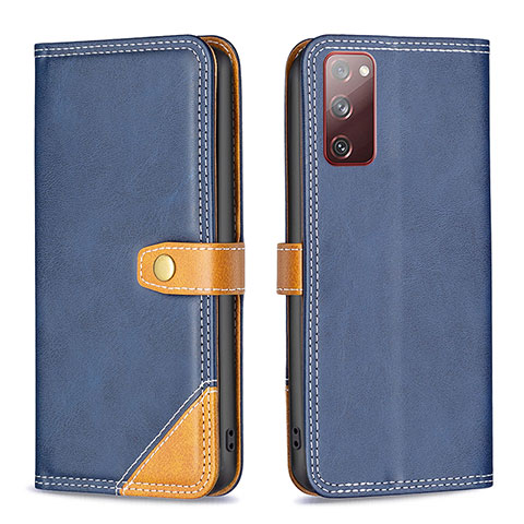 Custodia Portafoglio In Pelle Cover con Supporto B14F per Samsung Galaxy S20 Lite 5G Blu