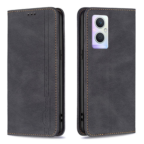 Custodia Portafoglio In Pelle Cover con Supporto B15F per Oppo F21 Pro 5G Nero