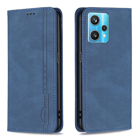 Custodia Portafoglio In Pelle Cover con Supporto B15F per Realme 9 Pro+ Plus 5G Blu