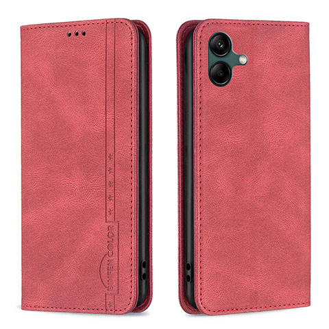 Custodia Portafoglio In Pelle Cover con Supporto B15F per Samsung Galaxy A04E Rosso