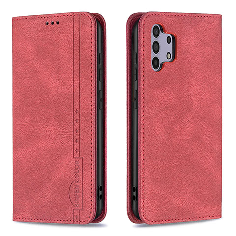 Custodia Portafoglio In Pelle Cover con Supporto B15F per Samsung Galaxy A32 4G Rosso