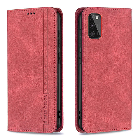 Custodia Portafoglio In Pelle Cover con Supporto B15F per Samsung Galaxy A41 Rosso