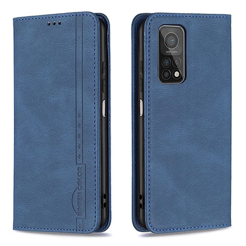 Custodia Portafoglio In Pelle Cover con Supporto B15F per Xiaomi Mi 10T 5G Blu