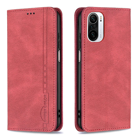 Custodia Portafoglio In Pelle Cover con Supporto B15F per Xiaomi Mi 11X 5G Rosso