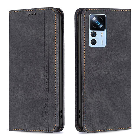 Custodia Portafoglio In Pelle Cover con Supporto B15F per Xiaomi Mi 12T Pro 5G Nero