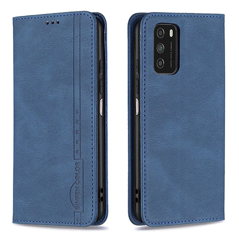 Custodia Portafoglio In Pelle Cover con Supporto B15F per Xiaomi Poco M3 Blu