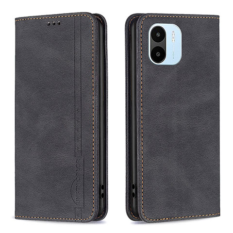 Custodia Portafoglio In Pelle Cover con Supporto B15F per Xiaomi Redmi A2 Nero