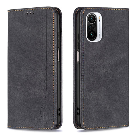 Custodia Portafoglio In Pelle Cover con Supporto B15F per Xiaomi Redmi K40 Pro 5G Nero