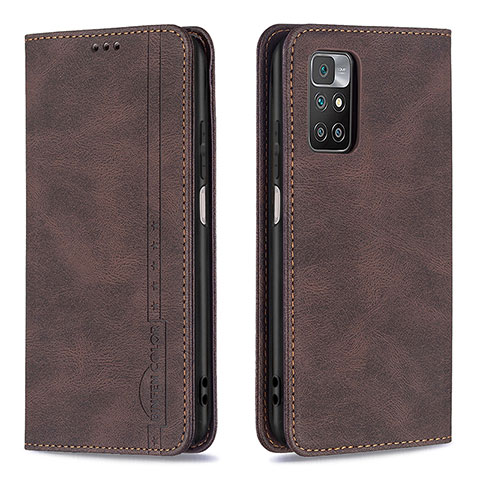 Custodia Portafoglio In Pelle Cover con Supporto B15F per Xiaomi Redmi Note 11 4G (2021) Marrone