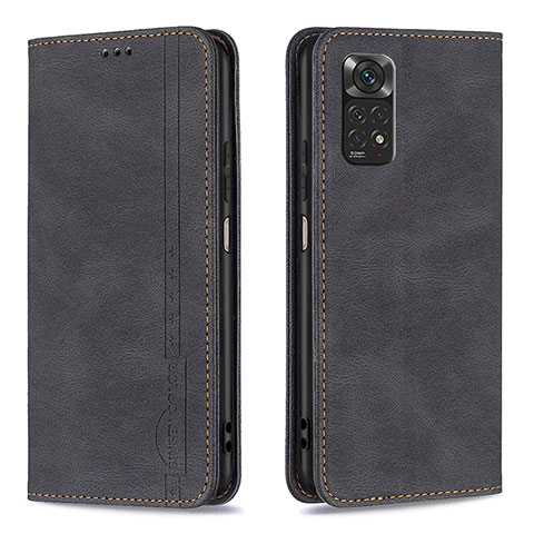 Custodia Portafoglio In Pelle Cover con Supporto B15F per Xiaomi Redmi Note 11 4G (2022) Nero