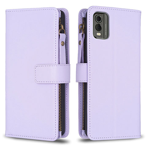 Custodia Portafoglio In Pelle Cover con Supporto B16F per Nokia C32 Lavanda