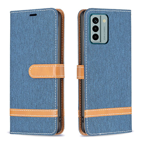 Custodia Portafoglio In Pelle Cover con Supporto B16F per Nokia G22 Cielo Blu