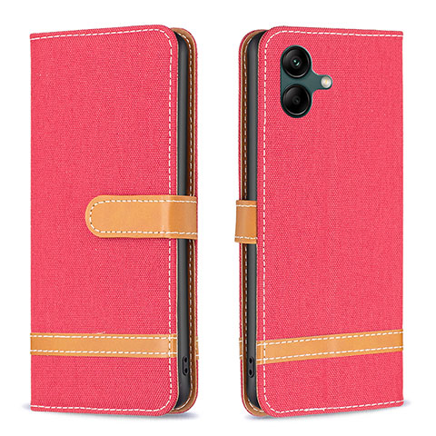 Custodia Portafoglio In Pelle Cover con Supporto B16F per Samsung Galaxy A04 4G Rosso