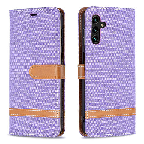 Custodia Portafoglio In Pelle Cover con Supporto B16F per Samsung Galaxy A04s Lavanda