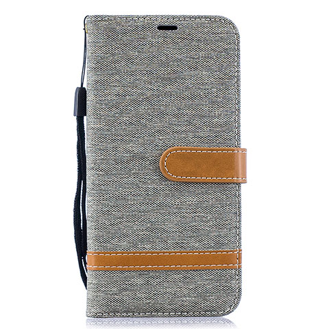 Custodia Portafoglio In Pelle Cover con Supporto B16F per Samsung Galaxy A10 Grigio