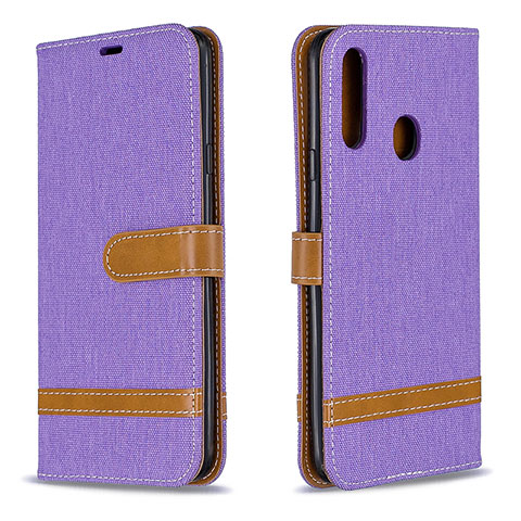 Custodia Portafoglio In Pelle Cover con Supporto B16F per Samsung Galaxy A20s Lavanda