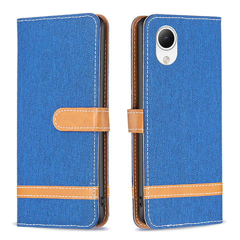 Custodia Portafoglio In Pelle Cover con Supporto B16F per Samsung Galaxy A23e 5G Blu