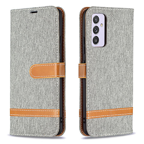 Custodia Portafoglio In Pelle Cover con Supporto B16F per Samsung Galaxy A24 4G Grigio