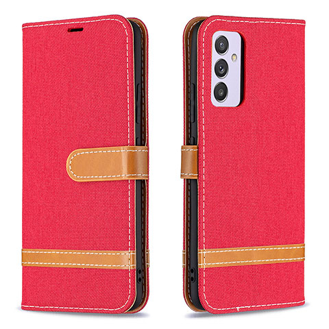 Custodia Portafoglio In Pelle Cover con Supporto B16F per Samsung Galaxy A24 4G Rosso