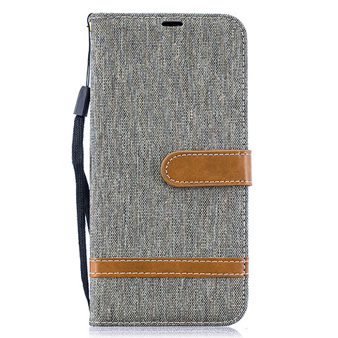 Custodia Portafoglio In Pelle Cover con Supporto B16F per Samsung Galaxy A30S Grigio