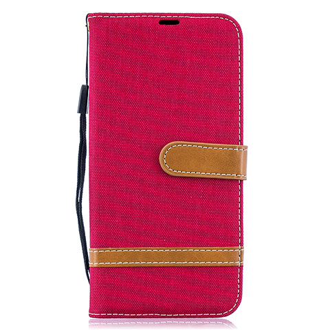 Custodia Portafoglio In Pelle Cover con Supporto B16F per Samsung Galaxy A30S Rosso