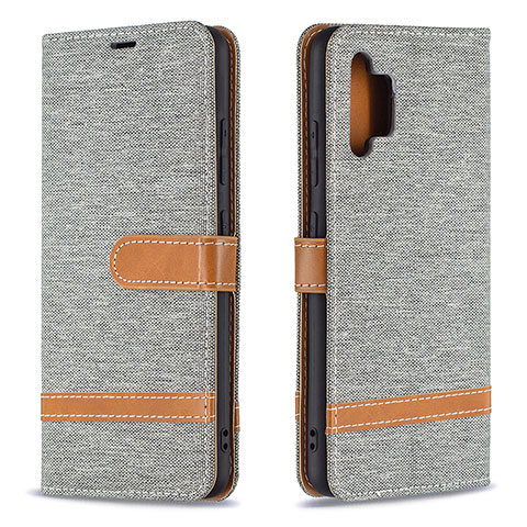 Custodia Portafoglio In Pelle Cover con Supporto B16F per Samsung Galaxy A32 4G Grigio