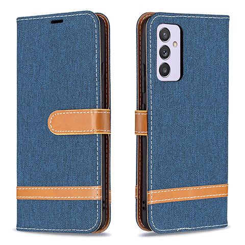 Custodia Portafoglio In Pelle Cover con Supporto B16F per Samsung Galaxy A34 5G Blu Notte