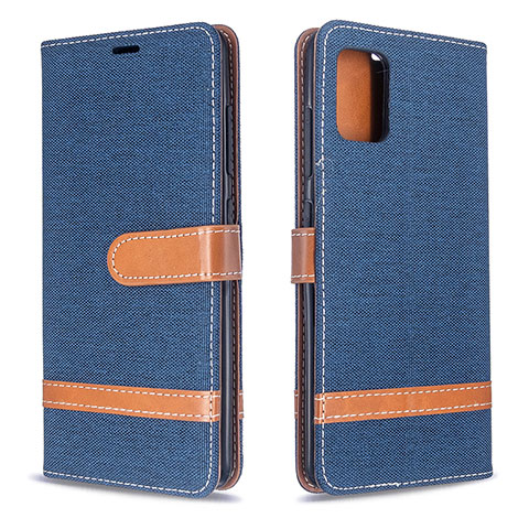 Custodia Portafoglio In Pelle Cover con Supporto B16F per Samsung Galaxy A51 4G Blu Notte